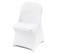 VEVOR Housse de Chaise 12PCS Housses de Chaise Spandex Extensible Universel Taille Compatible Max. 444x330x838 mm Housses de Chaises Pliantes Amovibles pour Déco Fête Mariage Cérémonie Banquet Blanc