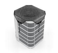 VEVOR Housse de Climatiseur Extérieur, 71 x 71 cm, Couverture de Protection Climatiseur des Débris, Maille PVC, Résistante aux Déchirures Rayures, Taille Universelle, Cache pour Clim Extérieur, Noir