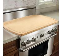 VEVOR Housse de protection pour planche à nouilles, 765 x 560 mm, planche à découper en bambou avec rainures pour cuisinière à gaz et électrique, pour plan de travail et évier de camping-car, naturel