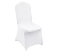 VEVOR Housses de Chaise en Élasthanne Élastique, Couverture de Chaise Universelle, Amovibles et Lavables, pour Mariage, Vacances, Banquet, Fête, Réunion, Célébration, Salle à Manger 150PCs Blanc
