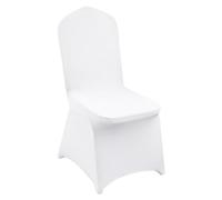 VEVOR Housses de Chaise en Élasthanne Élastique, Couverture de Chaise Universelle, Amovibles et Lavables, pour Mariage, Vacances, Banquet, Fête, Réunion, Célébration, Salle à Manger 150PCs Blanc
