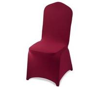 VEVOR Housses de Chaise Extensibles Lot de 50 Polyester Élasthanne Bordeaux Mariage