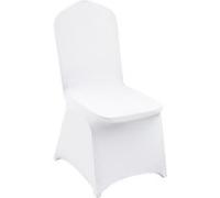Housses chaise élastiques 150pcs blanches, universelles, lavables, mariage
