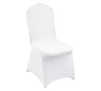 VEVOR Housses de chaise pliante en élasthanne extensible 12 pcs mariage blanc