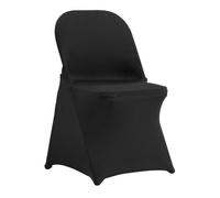 VEVOR Housses de chaise pliantes en élasthanne extensible, 30 pcs, housses de protection universelle, amovibles et lavables, pour mariage, vacances, banquet, fête, célébration, salle à manger, noir