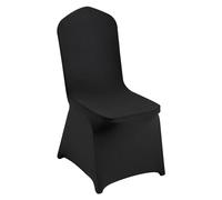 VEVOR Housses de chaise pliantes en élasthanne extensible, 50 pcs, housses de protection universelle, amovibles et lavables, pour mariage, vacances, banquet, fête, célébration, salle à manger, noir