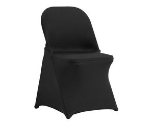 VEVOR Housses de chaise pliantes en élasthanne extensible, 50 pièces, protecteur de chaise universelle, couverture amovible et lavable, pour mariage, vacances, fête, célébration, salle à manger, noir