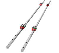 VEVOR HSR15-1500mm Rail de guidage linéaire 15mm Rail de guidage linéaire Rectification 2 pcs
