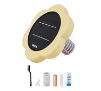 VEVOR Ioniseur Solaire de Piscine, Purificateur à Ions de Cuivre Fleur, jusqu'à 170343 L, Nettoyeur Flottant Automatique, pour Spas et Bains à Remous, Eau sans Chlore, Bandelettes de Test et Brosse