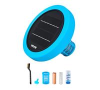 VEVOR Ioniseur Solaire de Piscine, Purificateur à Ions de Cuivre Rond, jusqu'à 132489 L, Nettoyeur Flottant Automatique, pour Piscine Spas Bains à Remous, Anode en Cuivre et Brosse, Eau sans Chlore