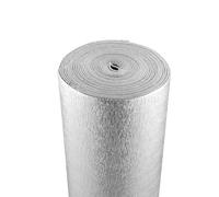 VEVOR Isolant thermique double réfléchissant, 15,24 x 1,22 m, rouleau d'isolation barrière radiante, noyau en mousse EPE, 5,5 mm, feuille d'aluminium double face, pour fenêtre, toit de camping-car