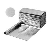 VEVOR Isolant thermique double réfléchissant, 16 pcs, feuille d'isolation barrière radiante à bulles d'air, 61 x 122 cm, feuilles en aluminium double-face, pour porte de garage, toit de camping-car