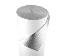 VEVOR Isolant thermique réfléchissant, 12,2 x 76,2 m, rouleau d'isolation barrière radiante, épaisseur 3 mm, feuille d'aluminium, noyau en mousse EPE et film PE blanc, pour portes de garage, fenêtres