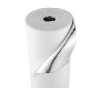 VEVOR Isolant thermique réfléchissant, 610 x 5486,4 x 6 mm, rouleau d'isolation barrière radiante pour portes de garage 2 voitures, feuille d'aluminium, noyau en mousse EPE et film PE blanc, lot de 4