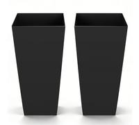 VEVOR Pot de fleurs 325 x 325 x 665 mm, lot de 2, grand pot de fleurs, bac à fleurs, pot en PP, bac à plantes, jardinière avec pot intérieur et trous de drainage, convient aux plantes d'intérieur et d