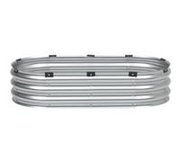 VEVOR Potager Surélevé Métal 120x60x29 cm Carré Potager Surélevé Galvanisé Lit de Jardin Ovale Bac de Jardinage Fond Ouvert pour Culture de Légumes Fleurs Herbes Aromatiques Plantes Grasses, Argenté