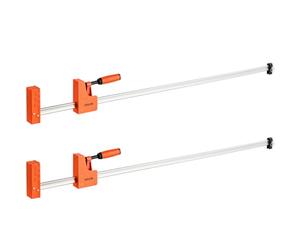VEVOR Jeu de 2 Serre-Joints à Libération Rapide 145 cm, Serrage Parallèle, avec Limite de Charge 499 kg, Pression Uniforme, en Plastique et Acier au Carbone, pour Charpentier Menuisier Métallurgie