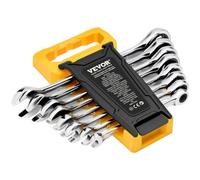 VEVOR Jeu de Clés Mixtes 8 PCs, Clés à Cliquet Métrique 8-19 mm, Ensemble de Clés en Acier Cr-V, avec Support de Rangement, pour Travaux Ménagers Généraux, Réparations Automobiles, Garage, Atelier