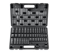 VEVOR Jeu de Douilles à Choc 3/8" Jeu de 44 Douilles à Impact 6 Pans en Acier Allié CR-V Dureté HRC 42-48 Solide Repère de Taille Facile avec Accessoires et Mallette de Transport pour Réparation Auto