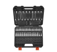 VEVOR Jeu de Douilles Hexagonales/Torx/Torx Externes/Inviolables/Extra Longues, 107PCs, SAE et Métriques,, Entraînements 1/4, 3/8 et 1/2 po (6,35 mm, 9,5 mm, 12,7 mm), avec Coffret, pour Mécanicien