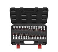 VEVOR Jeu de Douilles Torx 34PCs, Étoile Solide et Inviolable T6-T70, Entraînements 1/4, 3/8 et 1/2 po (6,35 mm, 9,5 mm, 12,7 mm), en Acier Allié S2 et Acier Cr-V, avec Coffret, Mécanicien Réparation