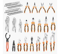 VEVOR, ensemble de 20 outils manuels pour travaux de précision, avec pinces polies en acier au carbone, idéal pour les bricoleurs et l'usage domestique : pince à bec fin, pince à bec large, pince coup
