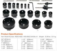 VEVOR Jeu de scies cloches, 18 pièces bi-métal, installation rapide, RD03-4002 18pcs-a