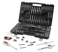 VEVOR Jeu de tarauds et filières de 116 pièces avec taille métrique et SAE, tarauds et matrices en acier à roulement, outil de filetage essentiel pour couper des filetages internes externes, avec