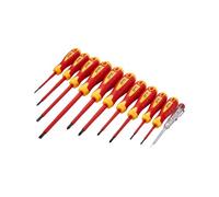 VEVOR Jeu de Tournevis Isolés 11PCs, Ensemble d'Outils Isolés pour Électriciens Professionnel 1000 V, avec Embouts Magnétiques et Testeur de Tension, pour Réparations Ménagères et Automobiles