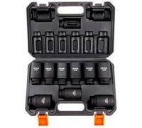 VEVOR Jeu de douilles à choc 1/2" 9 pièces 29–38 mm 6 pans Cr-Mo HRC 42–48 avec mallette