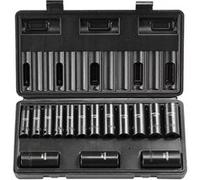 VEVOR Coffret Douilles à Chocs Profondes 3/8 po Métrique 8-22 mm, Kit pour liquet 15PCs, en Acier Allié Cr-Mo, 6 Pans, Marquages de Taille Faciles à Lire, pour la Réparation Automobile, Atelier
