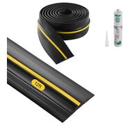 VEVOR Joint de porte de garage, 3,6 m, seuil d'étanchéité universel pour bas de porte de garage, bande résistante aux intempéries, avec adhésif, remplacement de coupe-froid en PVC épais amélioré, noir