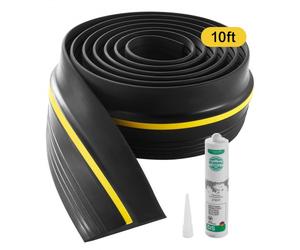 VEVOR Joint de porte de garage, 3 m, seuil d'étanchéité universel pour bas de porte de garage, bande résistante aux intempéries, avec adhésif, remplacement de coupe-froid en PVC épais amélioré, noir