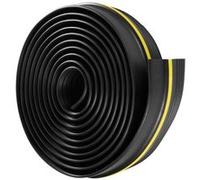 VEVOR Joint de porte de garage, 6 m, kit de joint de seuils d'étanchéité universel pour bas de porte de garage, 2 pcs, en forme de U+O, bande en PVC résistante aux intempéries, avec adhésif, noir