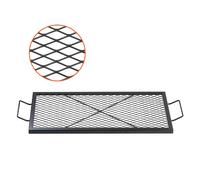 Grille De Cuisson Rectangulaire 81x38cm En Acier Capacité 20kg Pour Camping Jardin