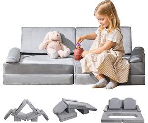 VEVOR Kindersoda 10 pièces Fauteuil pour enfant Canapé modulaire Canapé modulable Canapé pour enfant à monter soi-même