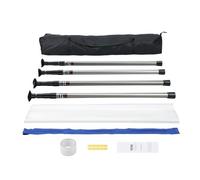 VEVOR Kit Barrière Anti-Poussière 10 x 4 m avec Perches Télescopiques 0,9-3 m Écran Anti-Poussière en PE avec Fermeture Éclair Magnétique Sac pour Rénovation Construction Chantier Décoration Intérieur