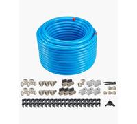 VEVOR Kit Conduite de Compresseur d'Air, 60,96 m x 19,05 mm, Système de Tuyauterie d'Air Comprimé en PEHD Aluminium, Étanche, Facile à Installer, Kit Tubes d'Air Comprimé pour Garages, Ateliers, Bleu