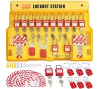 VEVOR Kit de balisage électrique Lockout, station de balisage Lockout de sécurité de 60 pièces, y compris cadenas, moraillons, pendentifs, attaches en nylon, kit d'extension et platine de station Lock