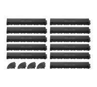 VEVOR Kit de Bordures de Finition pour Dalle de Sol, 11 PCS, Rampe de Transition pour Sol de Garage, pour Zones Humides Restaurant, Modulaire et Emboîtable en PP, Compatible avec Tapis Drainage VEVOR