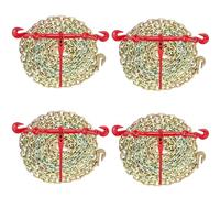 VEVOR Kit de chaîne et de Reliure 10-13 mm, reliures de Charge à cliquet 4,18 t Force de Travail, reliures et chaînes à cliquet 10 mm x 3 m Crochets G70, pour Camion, arrimage, Transport, remorquage
