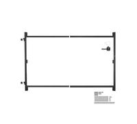 VEVOR Kit de construction de portail, pour ouvertures 1016-1829 mm large, kit cadre de portail complet anti-affaissement réglable, 1194 mm haut, avec verrou à loquet, pour clôture en bois, fer, noir