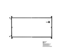 VEVOR Kit de construction de portail, pour ouvertures 1524-2438 mm large, kit cadre de portail complet anti-affaissement réglable, 1194 mm haut, avec verrou à loquet, pour clôture en bois, fer, noir