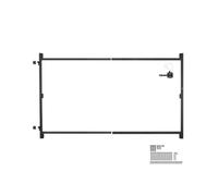 VEVOR Kit de construction de portail, pour ouvertures 1524-2438 mm large, kit cadre de portail complet anti-affaissement réglable, 1651 mm haut, avec verrou à loquet, pour clôture en bois, fer, noir