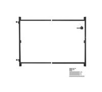 VEVOR Kit de construction de portail, pour ouvertures 915-1524 mm large, kit cadre de portail complet anti-affaissement réglable, 1651 mm haut, avec verrou à loquet, pour clôture en bois, fer, noir