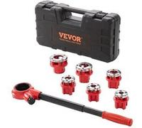 VEVOR Kit de Filetage de Tuyau à Cliquet - 6 Matrices NPT 1/4-1-1/4" - Plomberie