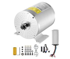 VEVOR Kit de moteur électrique sans balais, 2000 W, moteur électrique CC avec contrôleur de vitesse amélioré, kit de poignée d'accélérateur, 48 V 4300 tr/min, pour kart, vélo électrique, moto, scooter