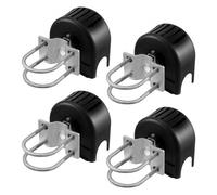 VEVOR Kit de portail coulissant avec rainure de roue en U, kit de quincaillerie pour portail roulant, pour portails coulissants en porte-à-faux et porte roulante, rouleau 4 roues avec couvercle, noir
