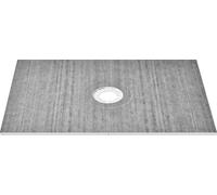 VEVOR Kit de rebord de douche, 1219 x 1828 mm Kit de receveur de douche avec écoulement central de 160 mm, kit d'installation de douche léger en EPS avec 2 chiffons étanches, barres d'inclinaison de r