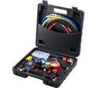VEVOR Kit de Recharge de Réfrigérant Climatisation Coffret à 4 Voies Avec Adaptateur Multicolore